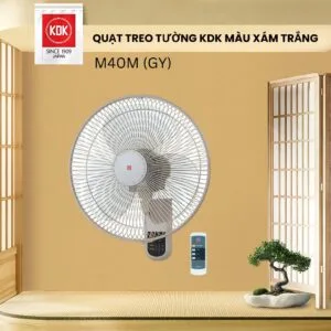 Quạt treo tường KDK M40M màu trắng xám