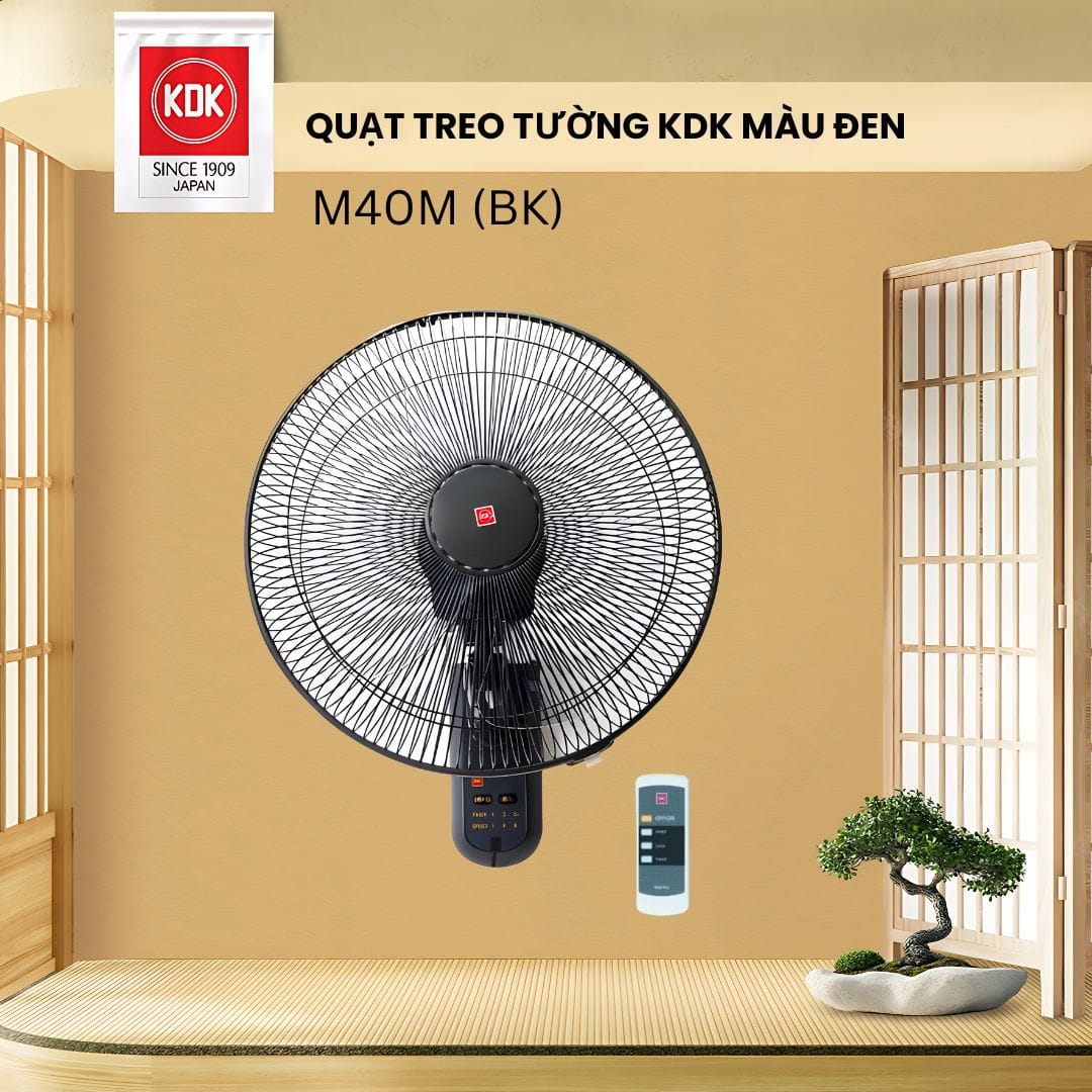 Quạt treo tường KDK M40M màu đen