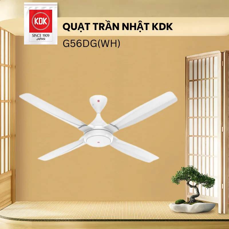 Quạt Trần Nhật KDK G56DG(WH) - Bảo Hành Chính Hãng 2 Năm