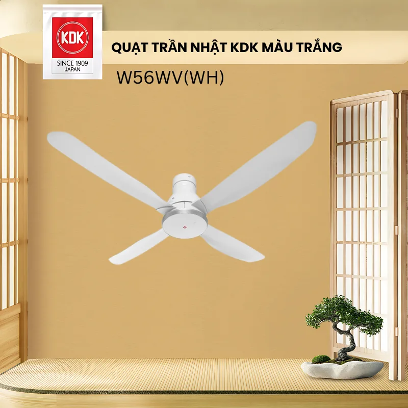 Quạt trần KDK W56WV(WH)