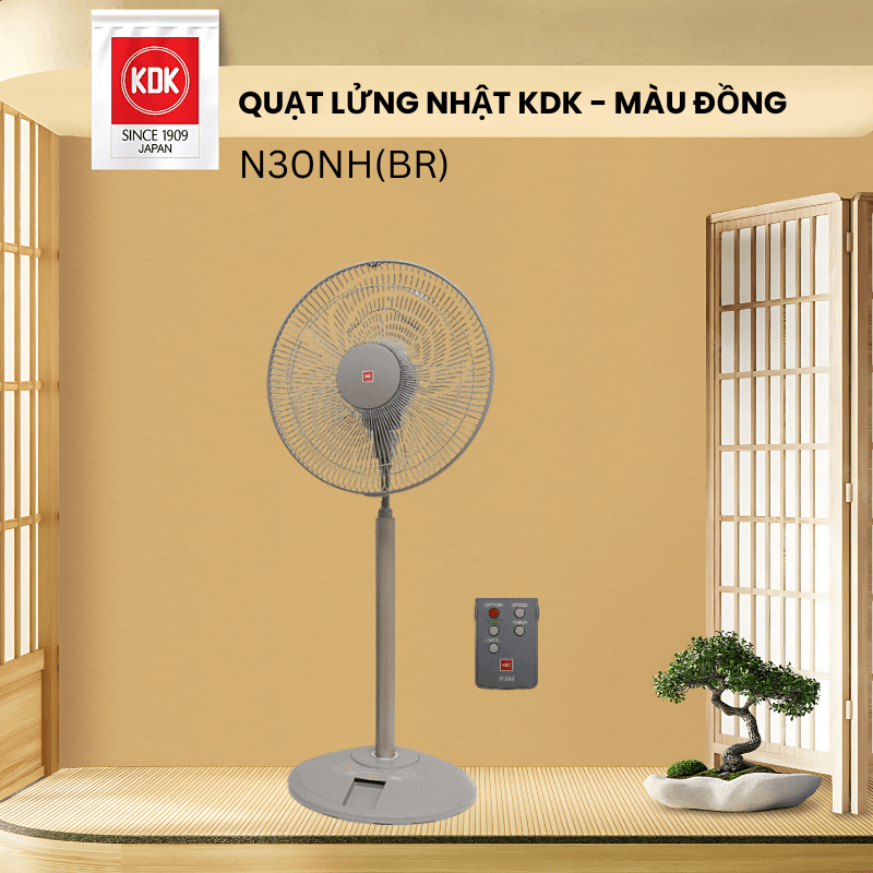 Quạt lửng Nhật 5 cánh KDK N30NH(BR)