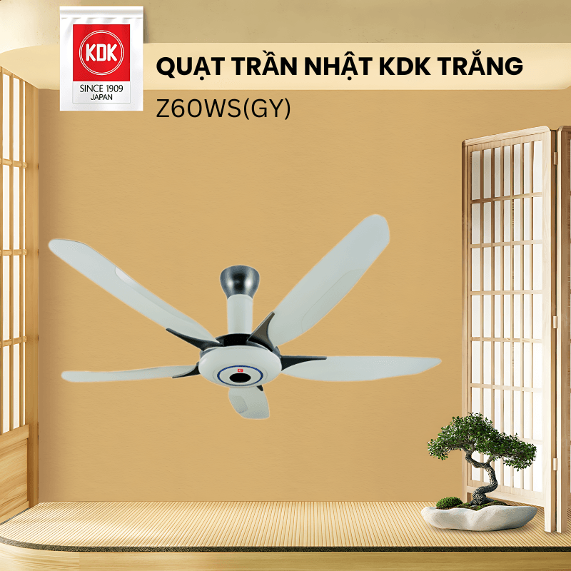 Quạt trần KDK Z60WS(GY)