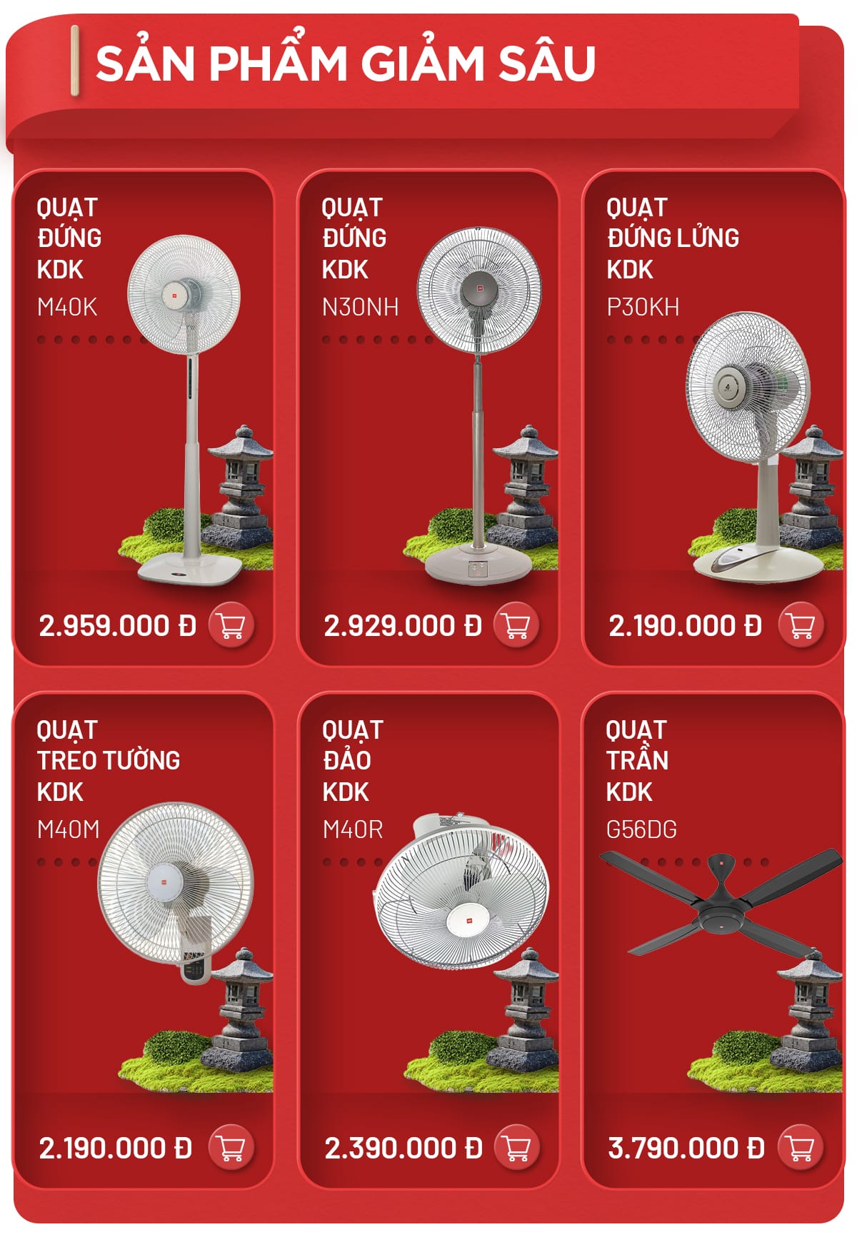 Danh sách sản phẩm giảm sâu